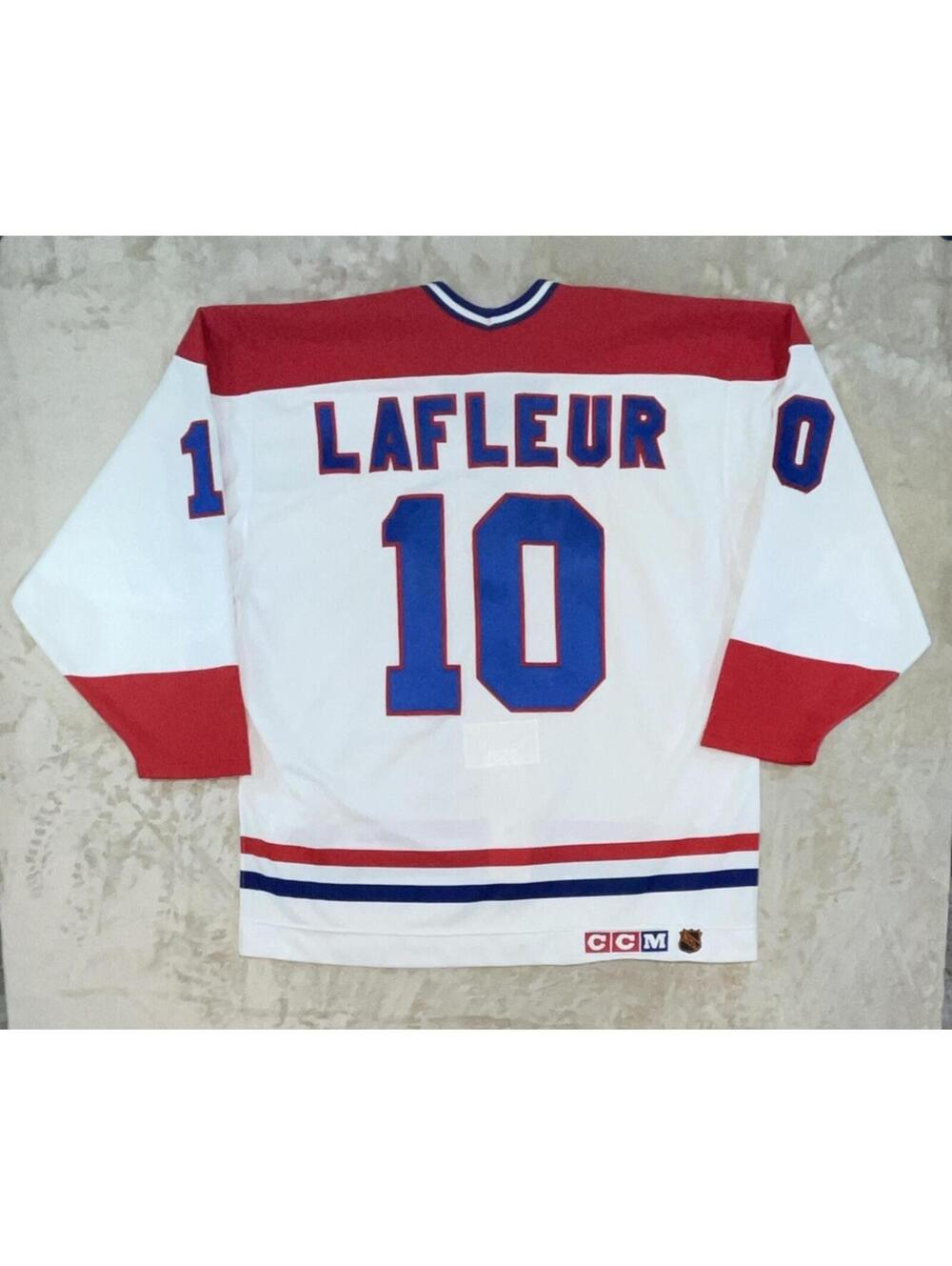Vintage 90’s Guy LaFleur #10 Montreal Canadiens CCM Center Hockey Jersey Sz 52